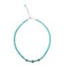 Genuine turquoise and diamond necklace
