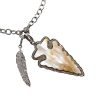 Mother of pearl and diamond arrow necklace - Image 2